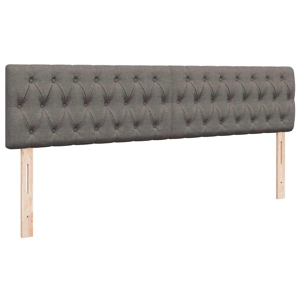 Ottoman-Bett mit Matratze & LEDs Taupe 160x200 cm Stoff