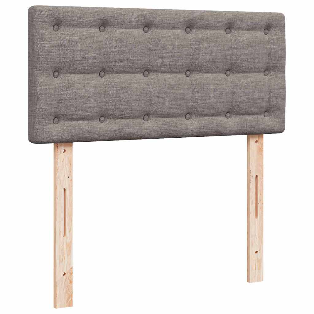 Ottoman-Bett mit Matratze & LEDs Taupe 100x200 cm Stoff