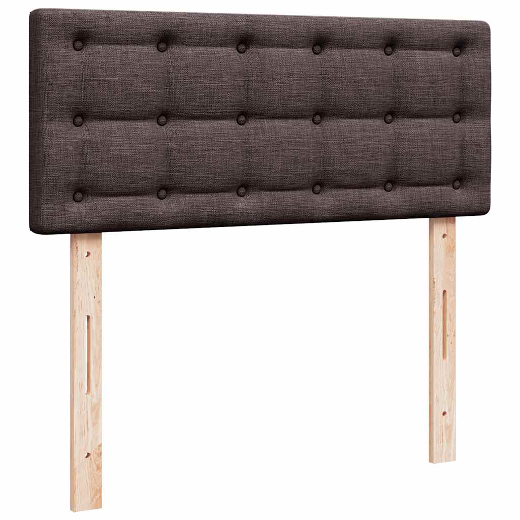 Ottoman-Bett mit Matratze & LEDs Dunkelbraun 120x190 cm Stoff