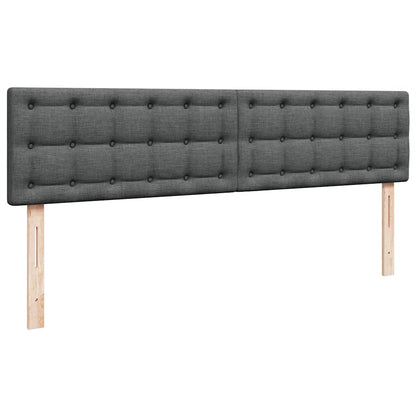 Ottoman-Bett mit Matratze & LEDs Dunkelgrau 160x200 cm Stoff