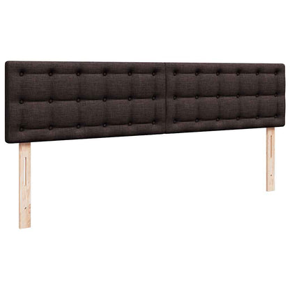Ottoman-Bett mit Matratze & LEDs Dunkelbraun 160x200 cm Stoff