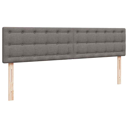 Ottoman-Bett mit Matratze & LEDs Taupe 160x200 cm Stoff