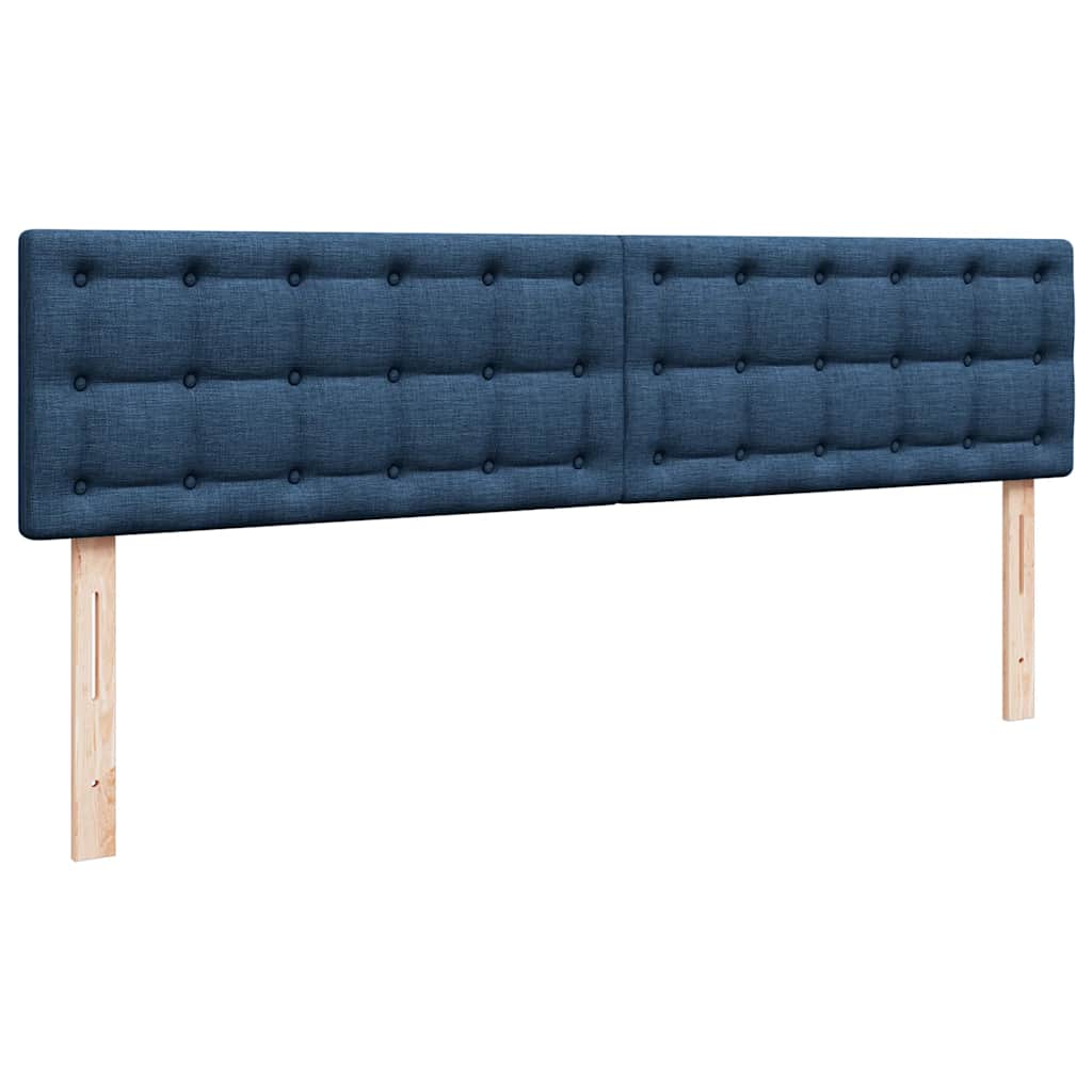 Ottoman-Bett mit Matratze & LEDs Blau 160x200 cm Stoff