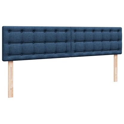 Ottoman-Bett mit Matratze & LEDs Blau 160x200 cm Stoff