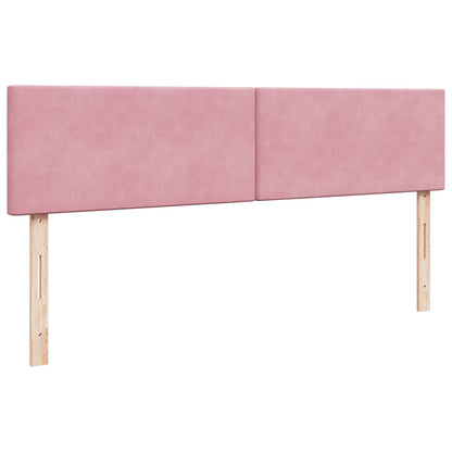 Ottoman-Bett mit Matratzen & LEDs Rosa 200x200 cm Samt