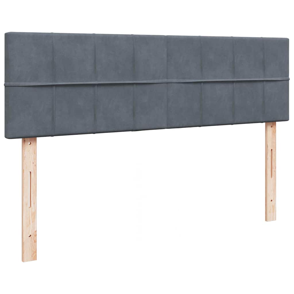Ottoman-Bett mit Matratze & LEDs Dunkelgrau 140x200 cm Samt