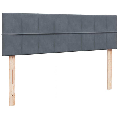 Ottoman-Bett mit Matratze & LEDs Dunkelgrau 140x200 cm Samt