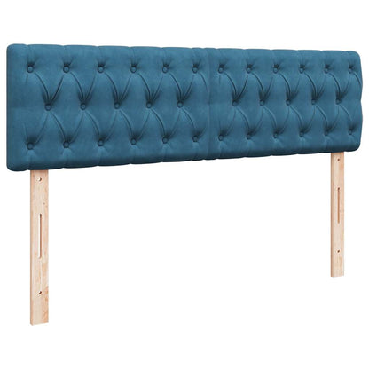 Ottoman-Bett mit Matratze & LEDs Dunkelblau 140x200 cm Samt