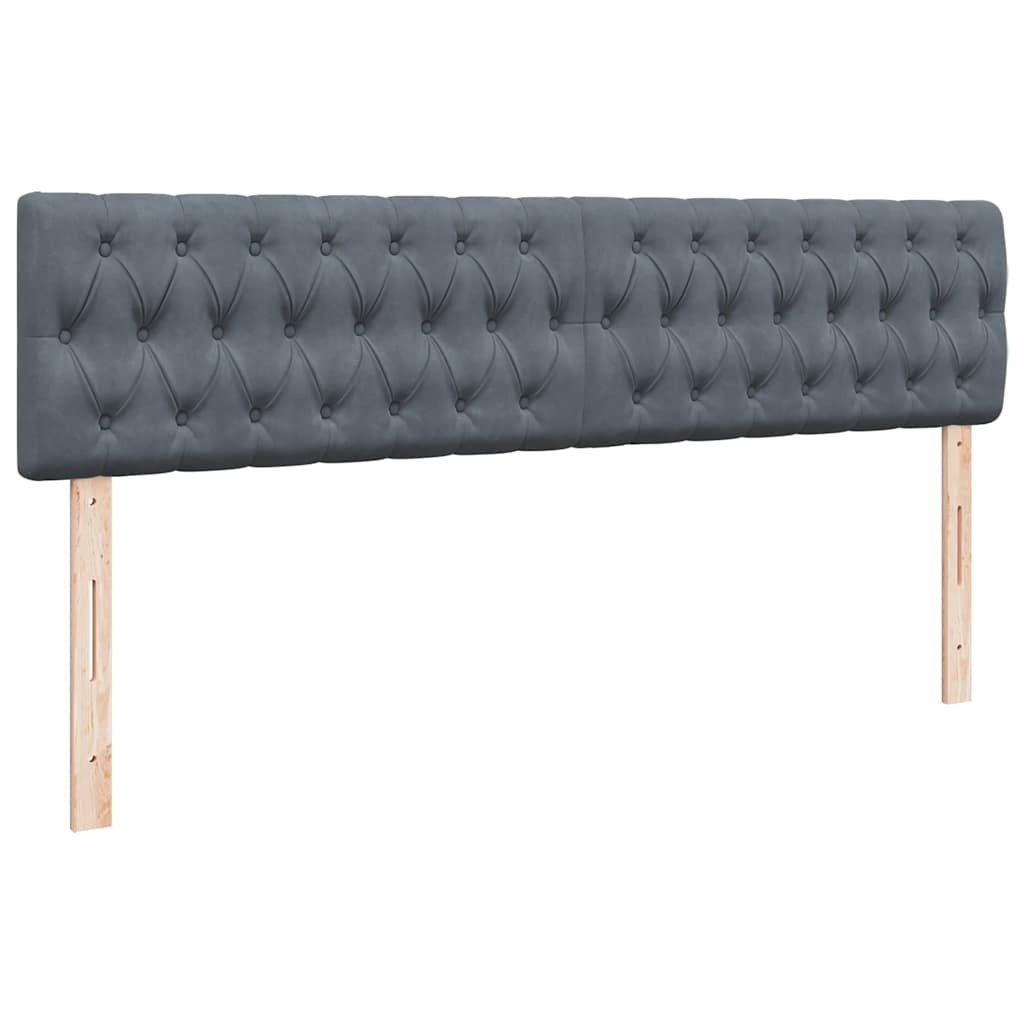 Ottoman-Bett mit Matratze & LEDs Dunkelgrau 160x200 cm Samt