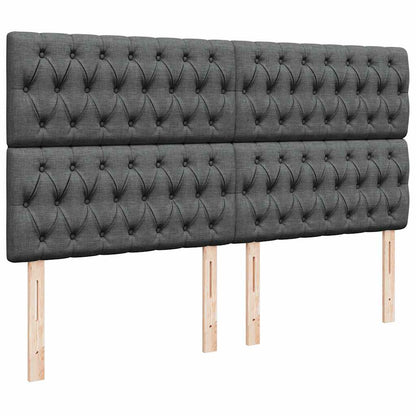 Ottoman-Bett mit Matratze Dunkelgrau 160x200 cm Stoff