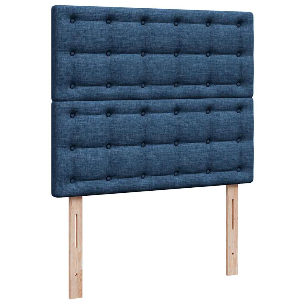 Ottoman-Bett mit Matratze Blau 120x190 cm Stoff