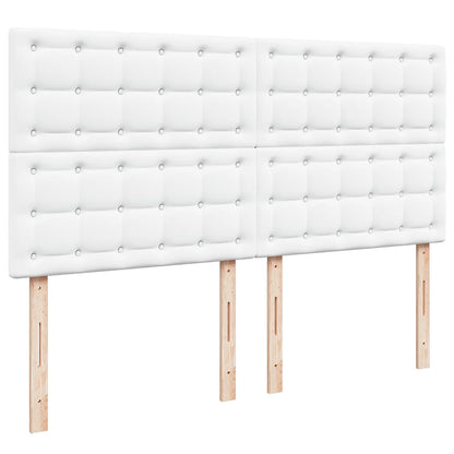 Ottoman-Bett mit Matratze & LEDs Weiß 180x200 cm Kunstleder