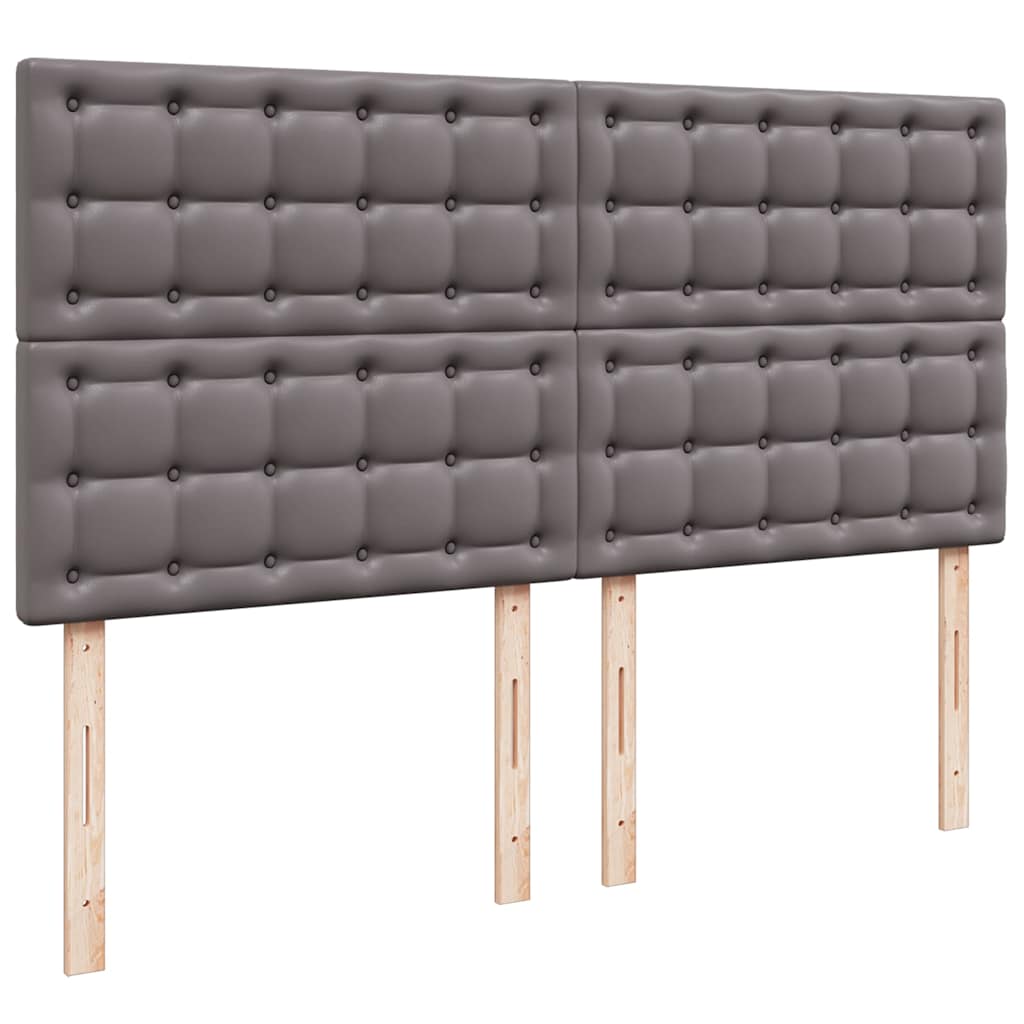Ottoman-Bett mit Matratze & LEDs Grau 180x200 cm Kunstleder