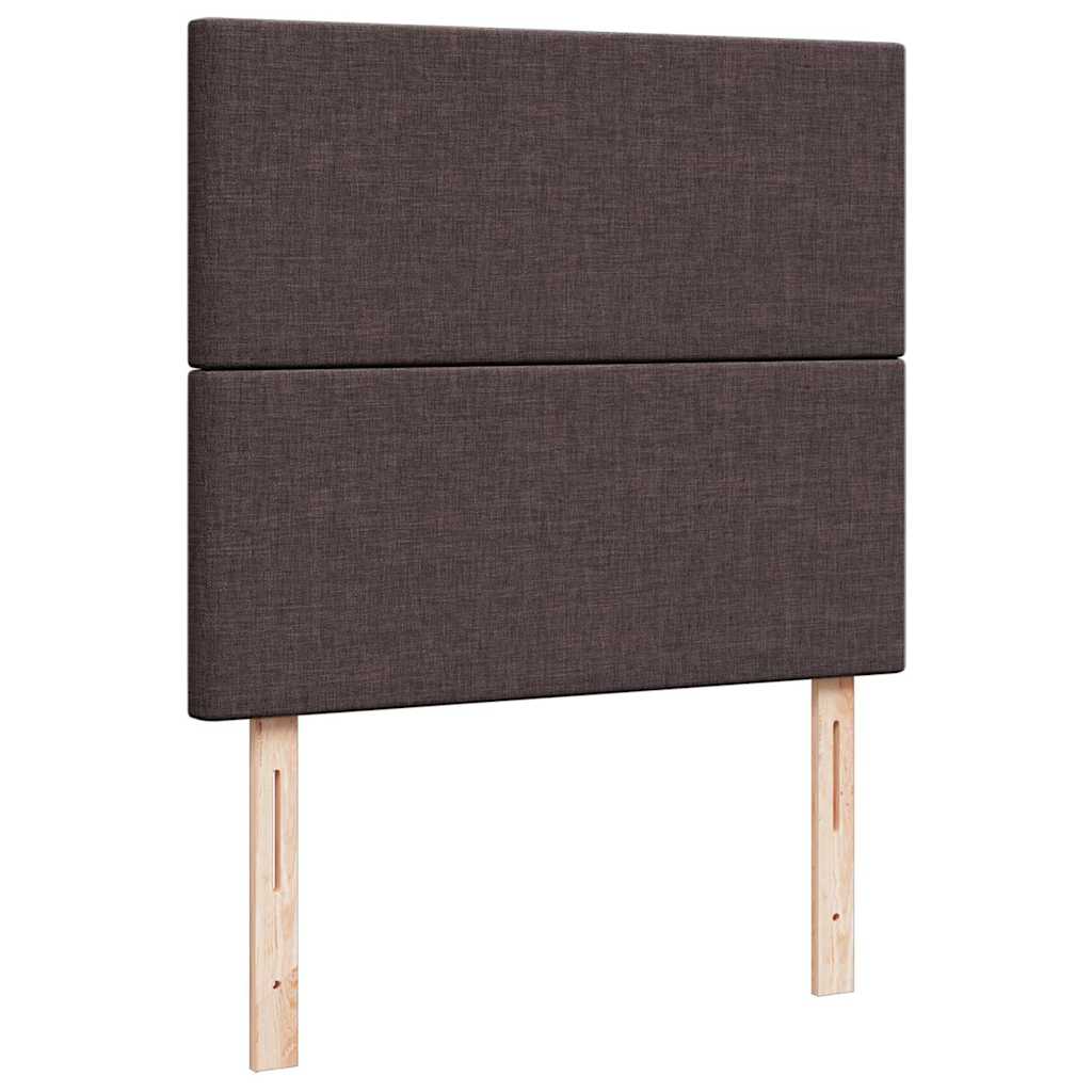 Ottoman-Bett mit Matratze & LEDs Dunkelbraun 120x190 cm Stoff