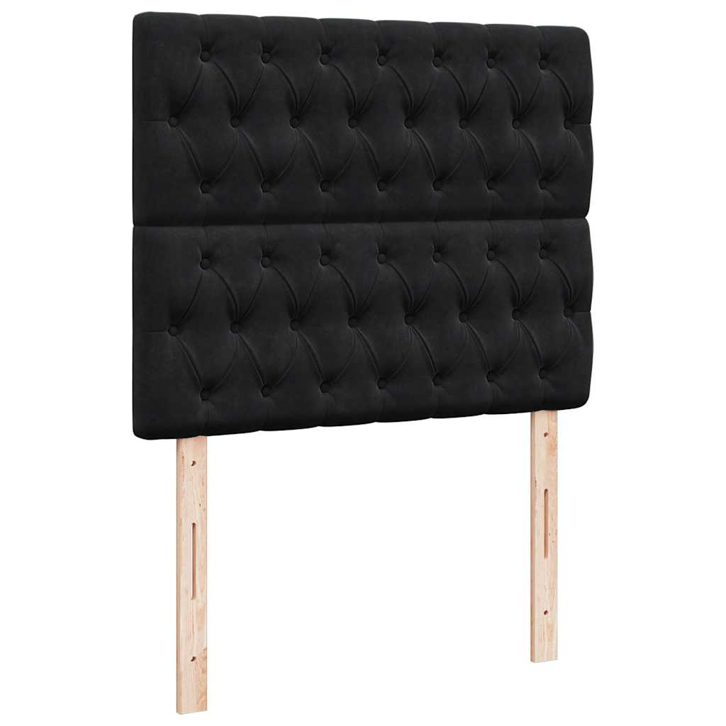 Ottoman-Bett mit Matratze & LEDs Schwarz 120x190 cm Stoff