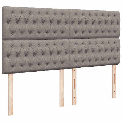 Ottoman-Bett mit Matratze & LEDs Taupe 160x200 cm Stoff