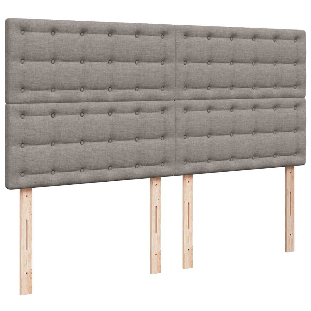 Ottoman-Bett mit Matratze & LEDs Taupe 160x200 cm Stoff