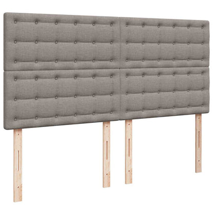 Ottoman-Bett mit Matratze & LEDs Taupe 160x200 cm Stoff