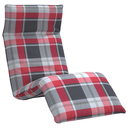 Sonnenliege Klappbar Rot Karomuster 175x54x8,5 cm Oxford-Gewebe