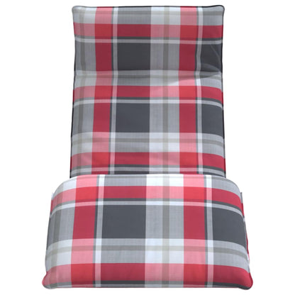 Sonnenliege Klappbar Rot Karomuster 175x54x8,5 cm Oxford-Gewebe