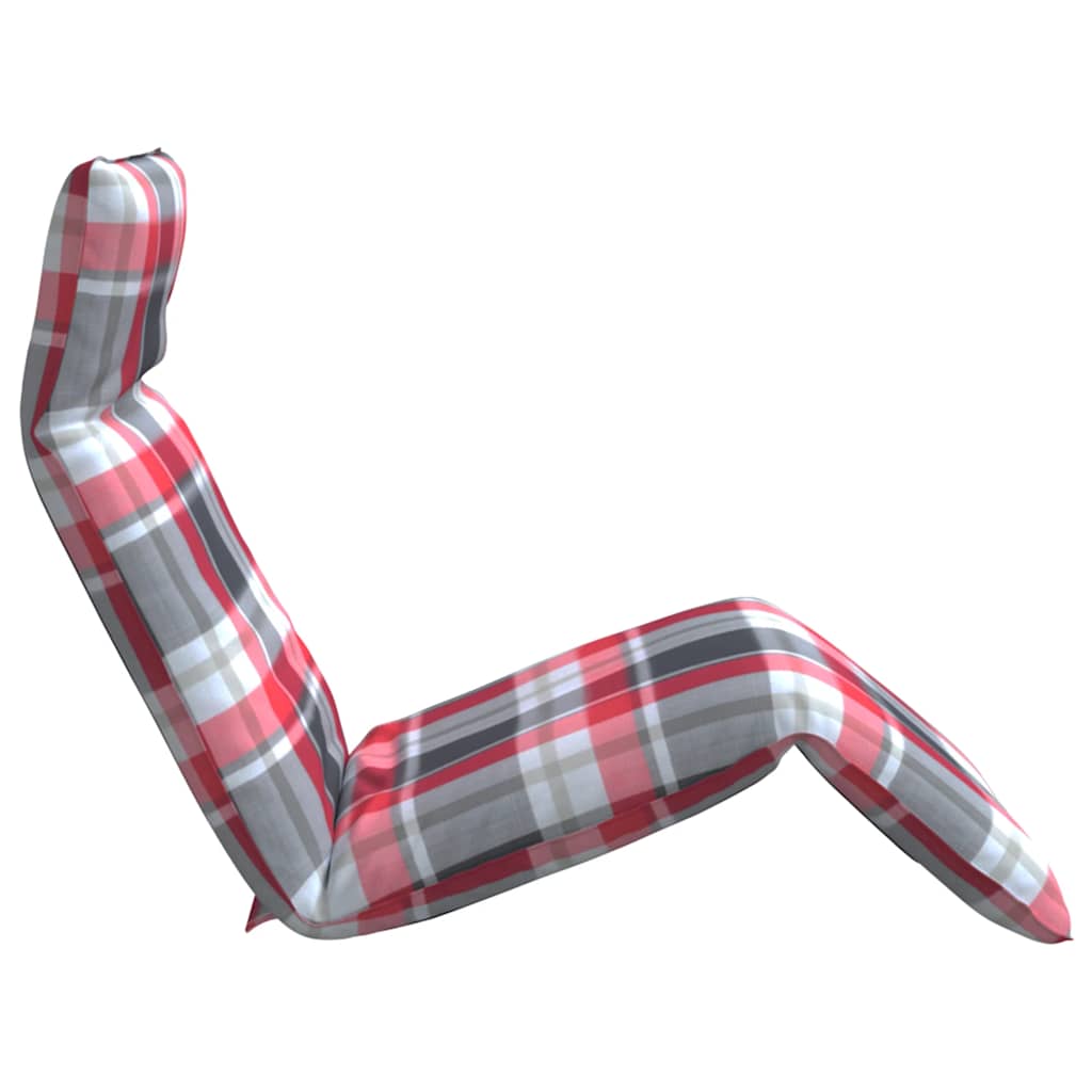 Sonnenliege Klappbar Rot Karomuster 175x54x8,5 cm Oxford-Gewebe