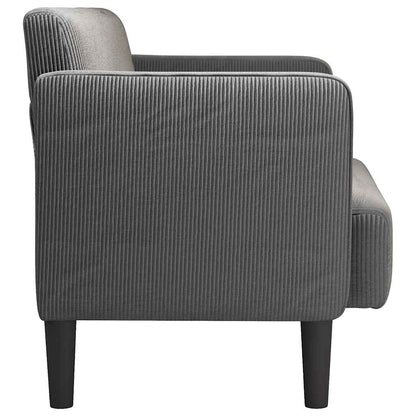 Zweisitzer-Sofa Dunkelgrau 109 cm Cordstoff