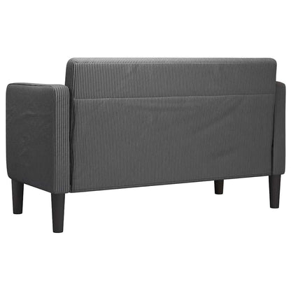Zweisitzer-Sofa Dunkelgrau 109 cm Cordstoff