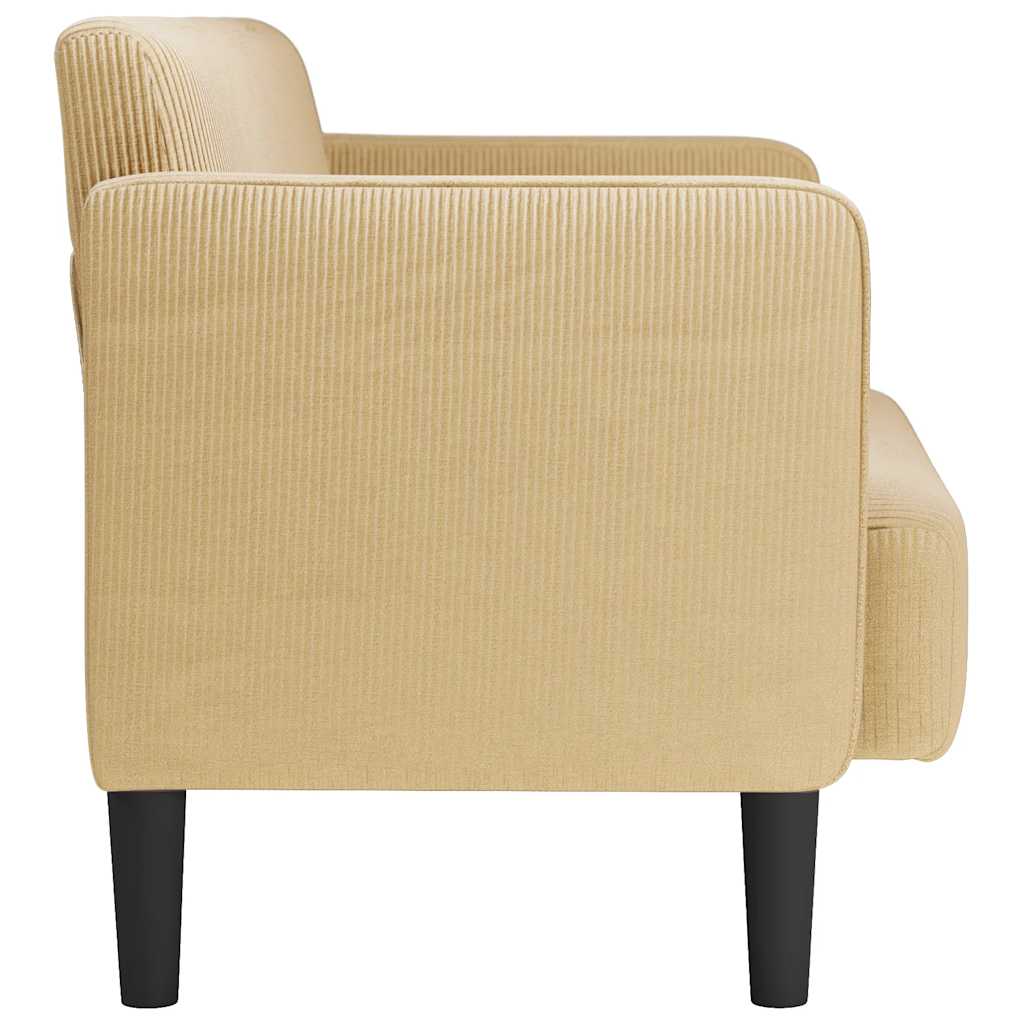 Zweisitzer-Sofa Graugrün 109 cm Cordstoff