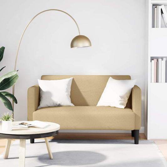 Zweisitzer-Sofa Graugrün 109 cm Cordstoff