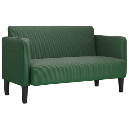 Zweisitzer-Sofa Dunkelgrün 109 cm Cordstoff