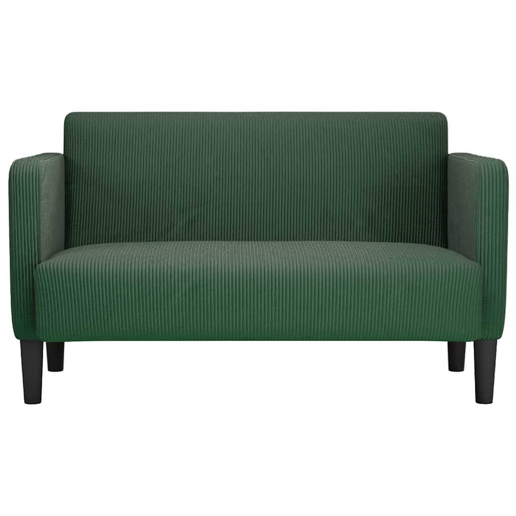 Zweisitzer-Sofa Dunkelgrün 109 cm Cordstoff