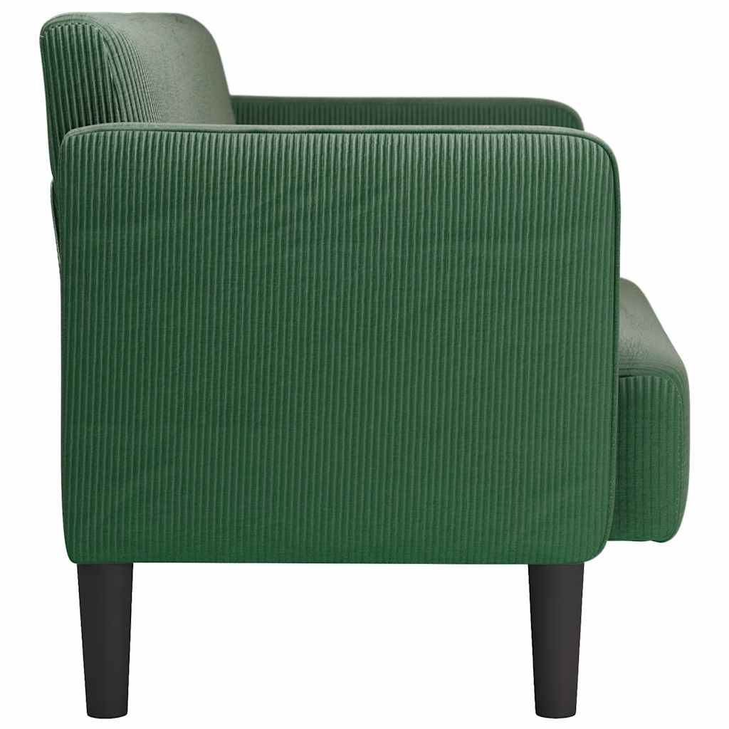Zweisitzer-Sofa Dunkelgrün 109 cm Cordstoff