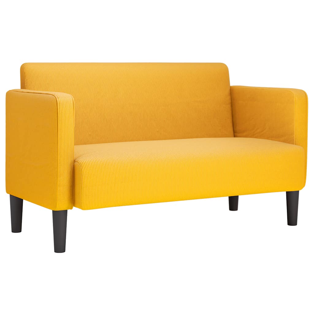 Zweisitzer-Sofa Hellgelb 109 cm Cordstoff
