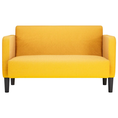 Zweisitzer-Sofa Hellgelb 109 cm Cordstoff