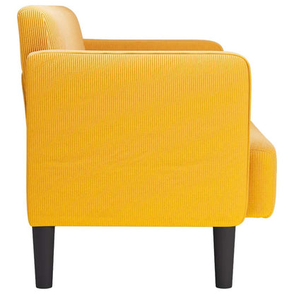 Zweisitzer-Sofa Hellgelb 109 cm Cordstoff