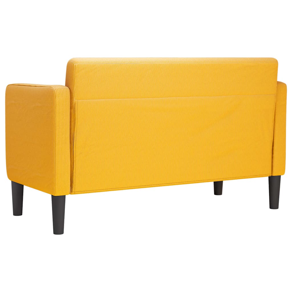 Zweisitzer-Sofa Hellgelb 109 cm Cordstoff