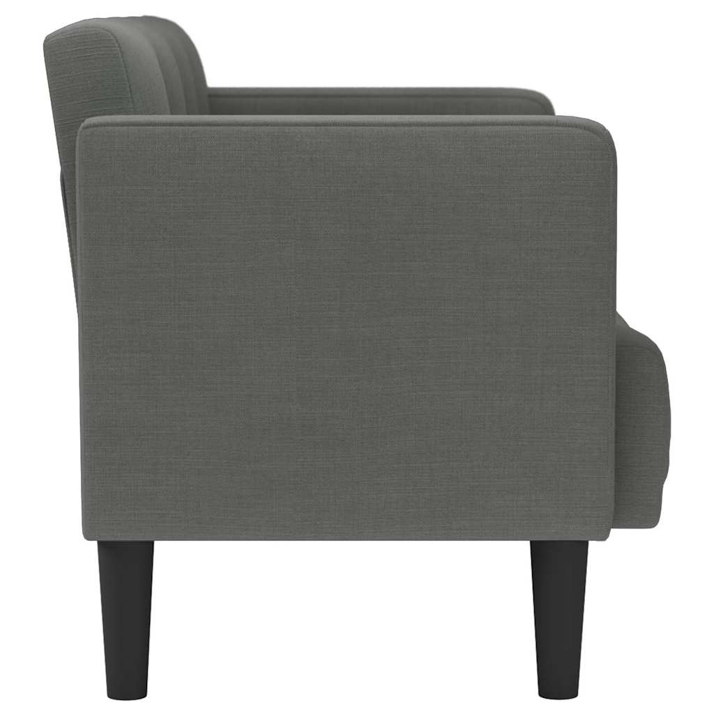 Zweisitzer-Sofa Dunkelgrau 111 cm Stoff