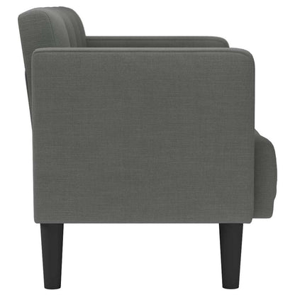 Zweisitzer-Sofa Dunkelgrau 111 cm Stoff