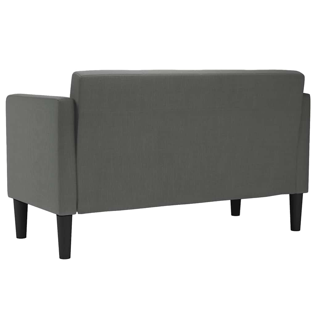 Zweisitzer-Sofa Dunkelgrau 111 cm Stoff