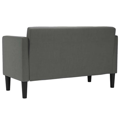 Zweisitzer-Sofa Dunkelgrau 111 cm Stoff