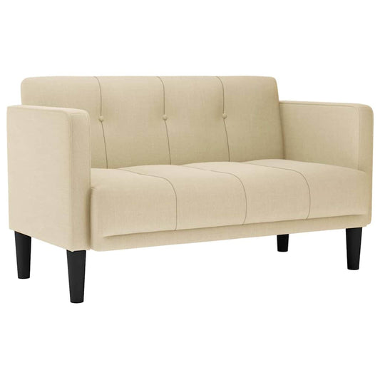 Zweisitzer-Sofa Creme 111 cm Stoff