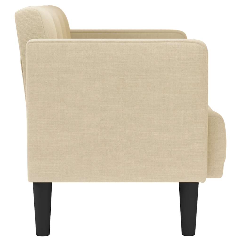 Zweisitzer-Sofa Creme 111 cm Stoff
