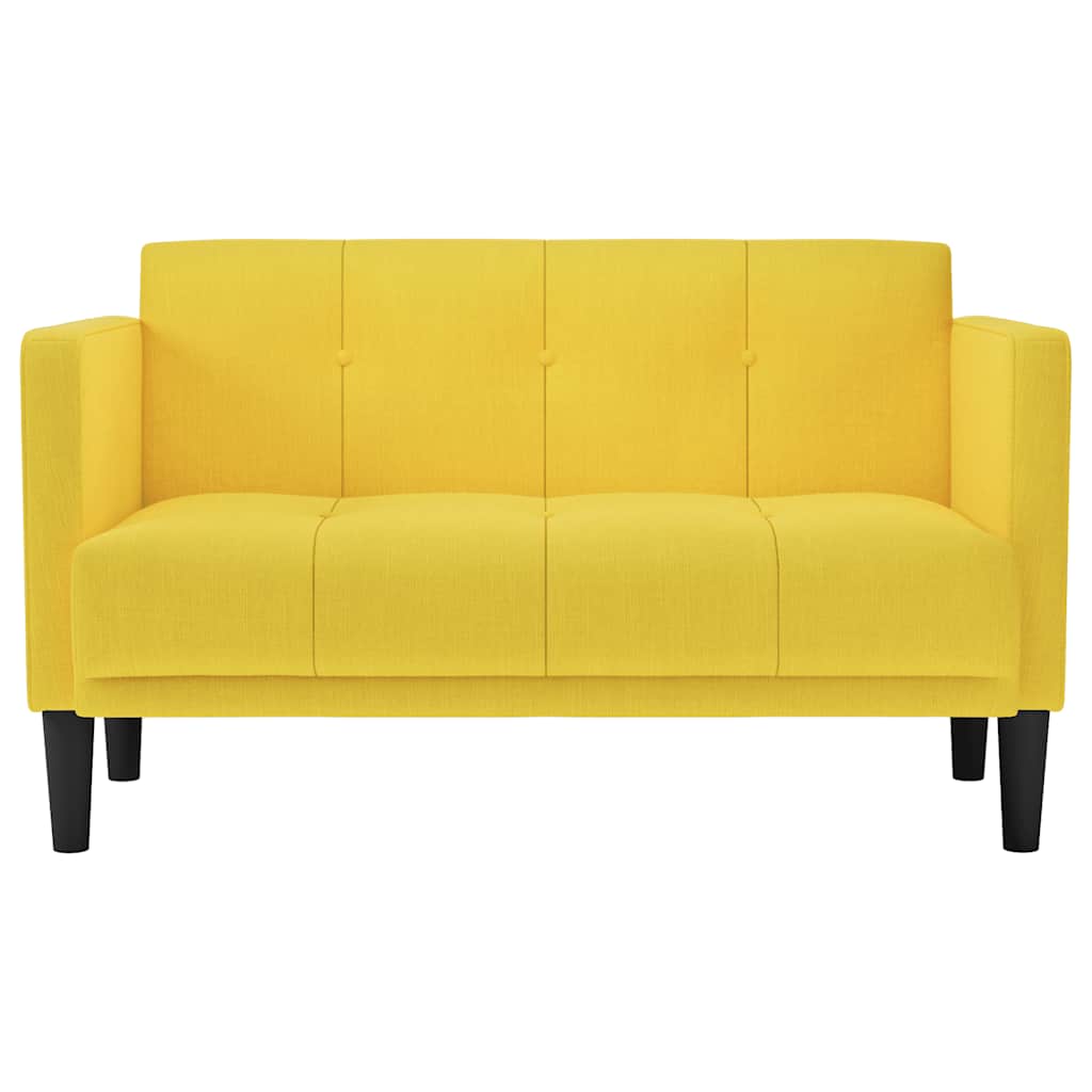 Zweisitzer-Sofa Gelb 111 cm Stoff