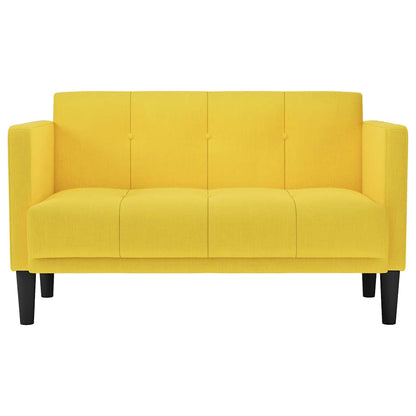 Zweisitzer-Sofa Gelb 111 cm Stoff