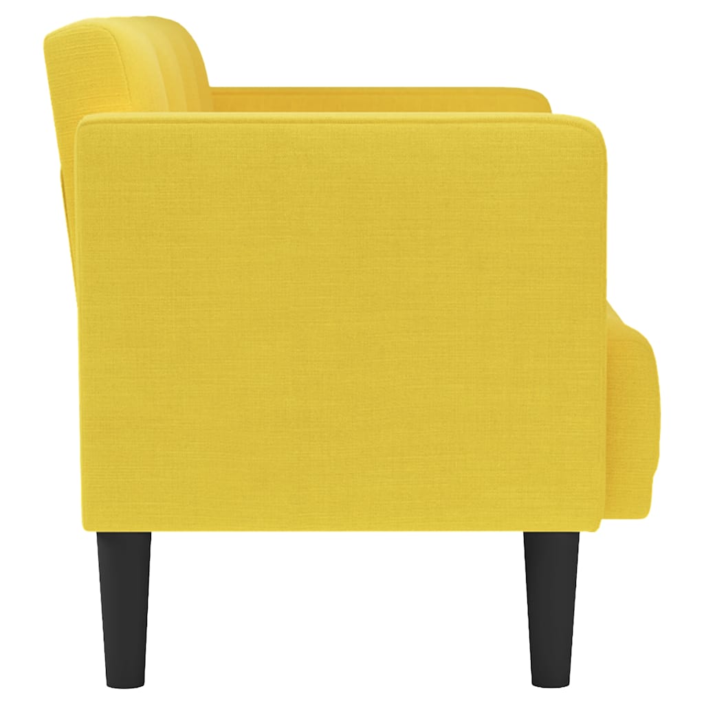 Zweisitzer-Sofa Gelb 111 cm Stoff