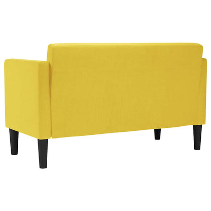 Zweisitzer-Sofa Gelb 111 cm Stoff