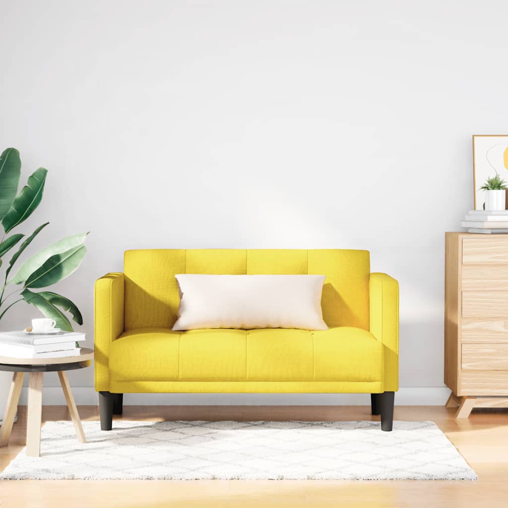 Zweisitzer-Sofa Gelb 111 cm Stoff