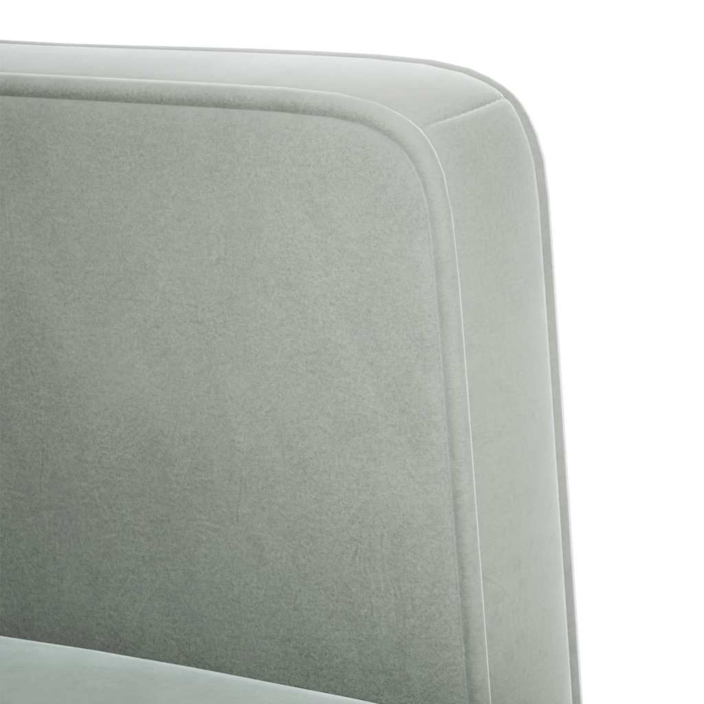 Zweisitzer-Sofa Hellgrau 111 cm Samt