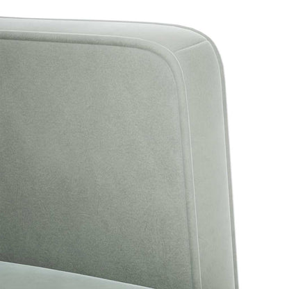 Zweisitzer-Sofa Hellgrau 111 cm Samt
