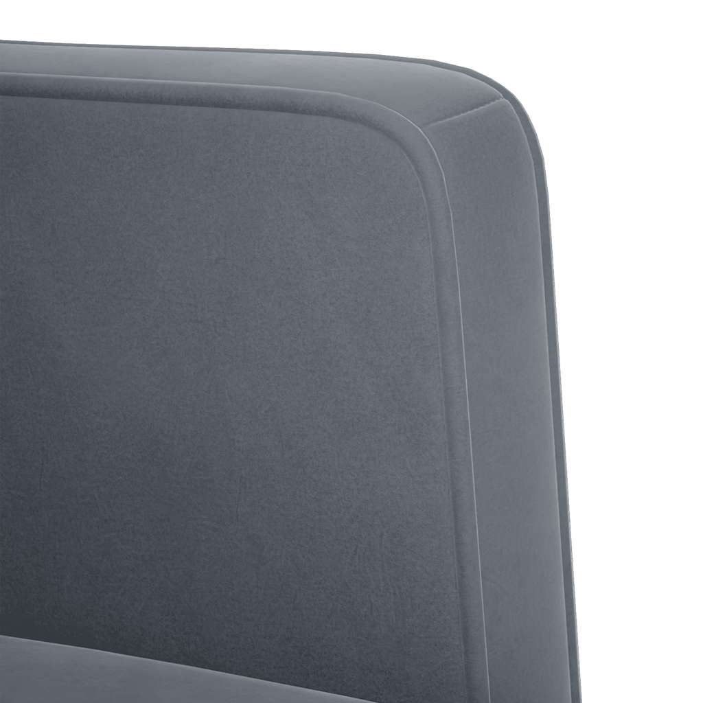 Zweisitzer-Sofa Dunkelgrau 111 cm Samt
